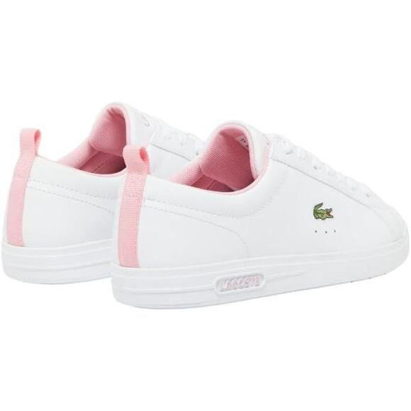 NWT Lacoste Women's Court Base Sneaker, White/Light Pink-SZ 9.5 - Picture 6 of 7